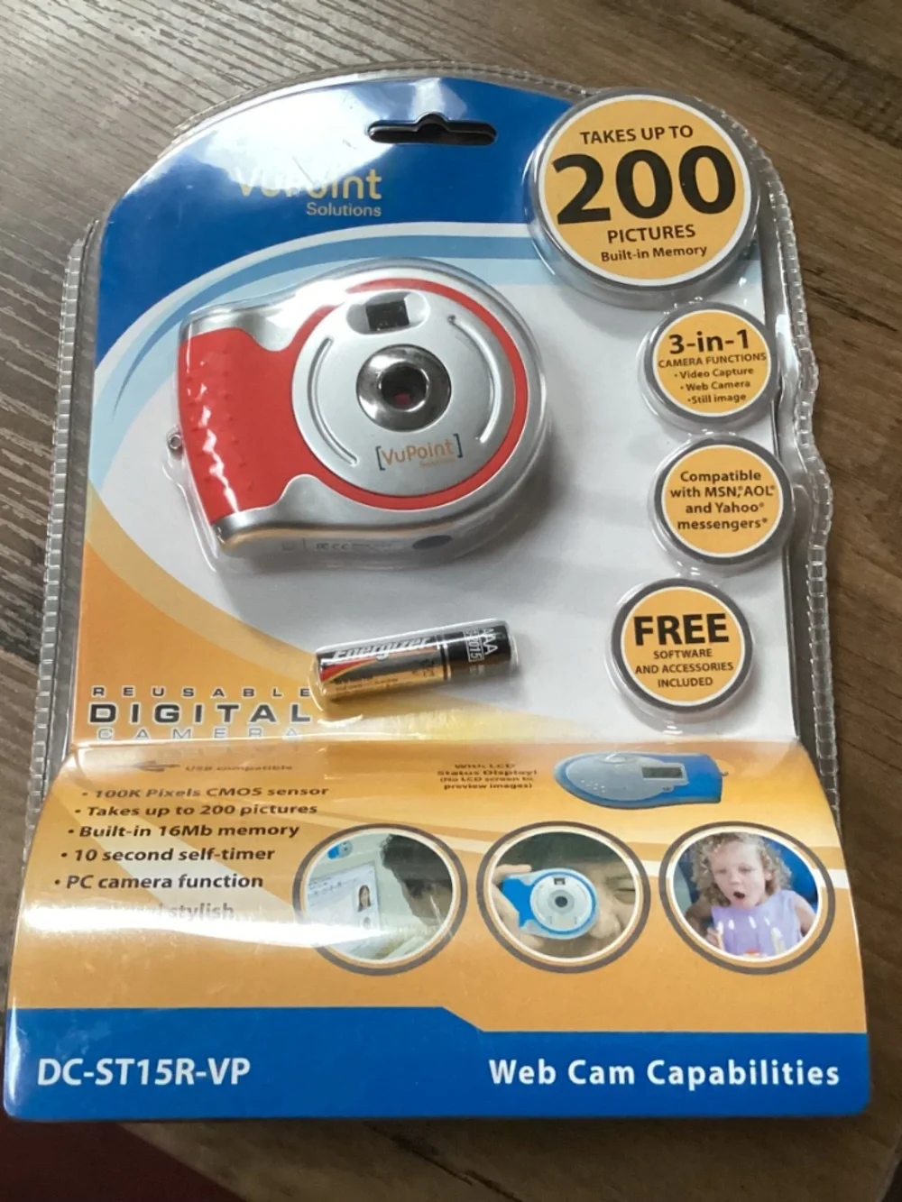 VuPoint Solutions Reusable Digital Camera DC-ST15R-VP New